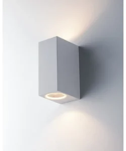 Applique "qubo" alluminio bianco, 15,1x6,7x9,3 cm Ultima Occasione